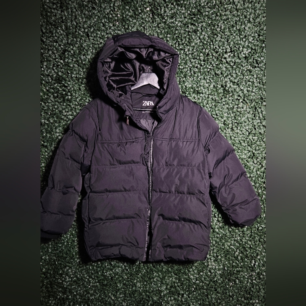 Zara Midnight Black Puffer Jacket